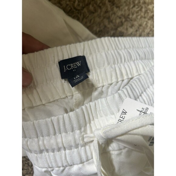 J. Crew Factory Linen-Cotton Blend Drawstring Pants Sz 14 AW839 NWT Coastal - Picture 9 of 9